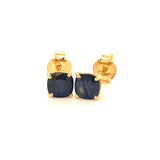Aretes con zafiro en oro amarillo 14KT