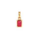 Dije con rubí en oro amarillo 14KT