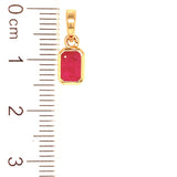 Dije con rubí en oro amarillo 14KT