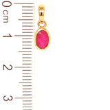 Dije con rubí en oro amarillo 14KT