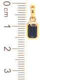 Dije con zafiro en oro amarillo 14KT