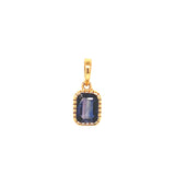Dije con zafiro en oro amarillo 14KT