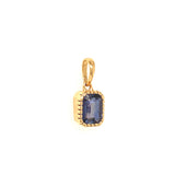Dije con zafiro en oro amarillo 14KT