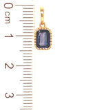 Dije con zafiro en oro amarillo 14KT