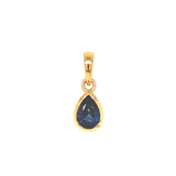 Dije con zafiro en oro amarillo 14KT