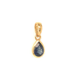 Dije con zafiro en oro amarillo 14KT