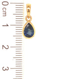 Dije con zafiro en oro amarillo 14KT