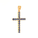 Dije con zafiros en oro amarillo 14KT