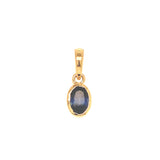Dije con zafiro en oro amarillo 14KT
