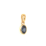 Dije con zafiro en oro amarillo 14KT