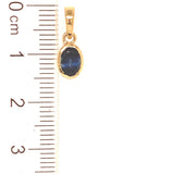 Dije con zafiro en oro amarillo 14KT