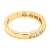 (LD) Banda con diamantes de laboratorio en oro amarillo 14KT