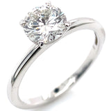 (LD) Anillo con diamante de laboratorio en oro blanco 14KT