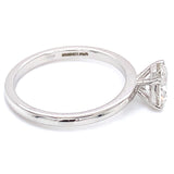 (LD) Anillo con diamante de laboratorio en oro blanco 14KT