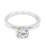 (LD) Anillo con diamante de laboratorio en oro blanco 14KT