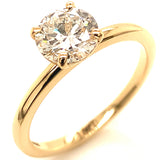 (LD) Anillo con diamante de laboratorio en oro amarillo 14KT