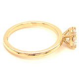 (LD) Anillo con diamante de laboratorio en oro amarillo 14KT