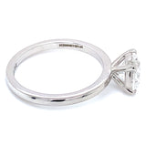 (LD) Anillo con diamante de laboratorio en oro blanco 14KT