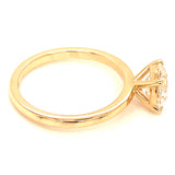 (LD) Anillo con diamante de laboratorio en oro amarillo 14KT