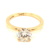 (LD) Anillo con diamante de laboratorio en oro amarillo 14KT