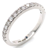 (LD) Banda con diamantes de laboratorio en oro blanco 14KT