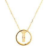 Collar con circones en oro amarillo 18kt. 42/44cm