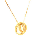 Collar con circones en oro amarillo 18kt. 42/44cm
