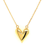 Collar (corazón) en oro amarillo 18kt. 44cm