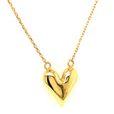 Collar (corazón) en oro amarillo 18kt. 44cm