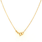 Collar (corazón) en oro amarillo 18kt. 44cm