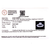 (MIA) Set de anillos con diamantes en oro blanco 18KT. D-0.66CT