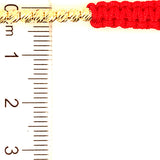 Pulsera (cordón rojo ajustable) en amarillo 10KT