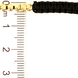 Pulsera (cordón negro ajustable) en amarillo 10KT
