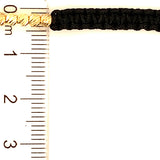 Pulsera para bebés (cordón negro ajustable) en amarillo 10KT