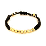 Pulsera para bebés (cordón negro ajustable) en amarillo 10KT (Copia)