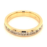 (MIA) Banda con diamantes en oro amarillo 18kt. D-0.75CTS.