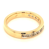 (MIA) Banda con diamantes en oro amarillo 18kt. D-0.75CTS.
