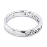 (MIA) Banda con diamantes en oro blanco 18kt. D-0.75CTS.