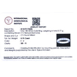(MIA) Banda con diamantes en oro blanco 18kt. D-0.75CTS.