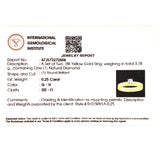 (MIA) Set de anillos con diamantes en oro amarillo 18KT. D-0.25CT
