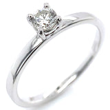 (MIA) Set de anillos con diamantes en oro blanco 18KT. D-0.25CT