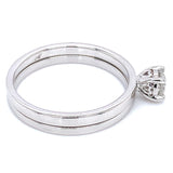 (MIA) Set de anillos con diamantes en oro blanco 18KT. D-0.25CT