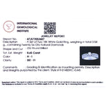 (MIA) Set de anillos con diamantes en oro blanco 18KT. D-0.65CT