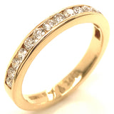(LD) Banda con diamantes de laboratorio en oro amarillo 14KT D-0.46CT