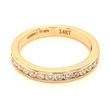 (LD) Banda con diamantes de laboratorio en oro amarillo 14KT D-0.46CT