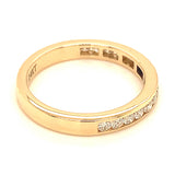 (LD) Banda con diamantes de laboratorio en oro amarillo 14KT D-0.46CT