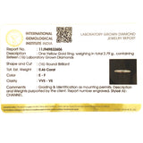 (LD) Banda con diamantes de laboratorio en oro amarillo 14KT D-0.46CT