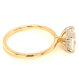 (LD) Anillo con diamante de laboratorio en oro amarillo 14KT D-1.14CT