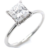 (LD) Anillo con diamante de laboratorio en oro blanco 14KT D-1.09CT