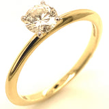 (LD) Anillo con diamante de laboratorio en oro amarillo 14KT D-0.50CT